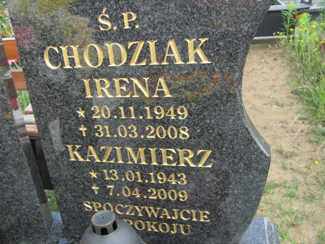 Irena Chodziak 1949 Lubin - Grobonet - Wyszukiwarka osób pochowanych