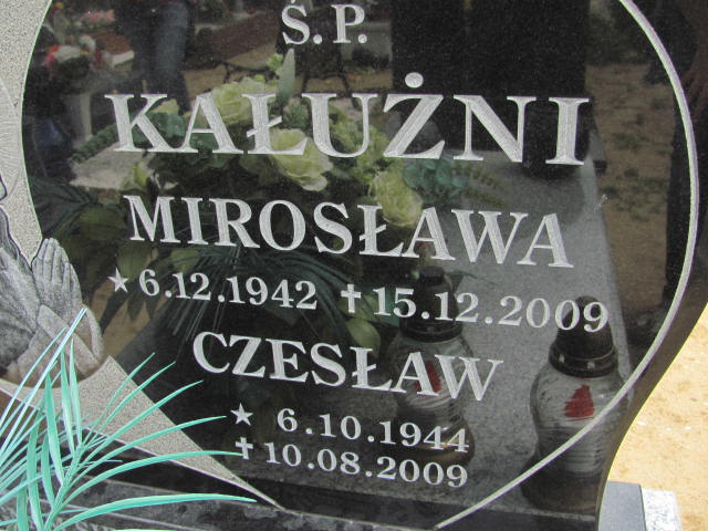 Mirosława Kałużna 1942 Lubin - Grobonet - Wyszukiwarka osób pochowanych