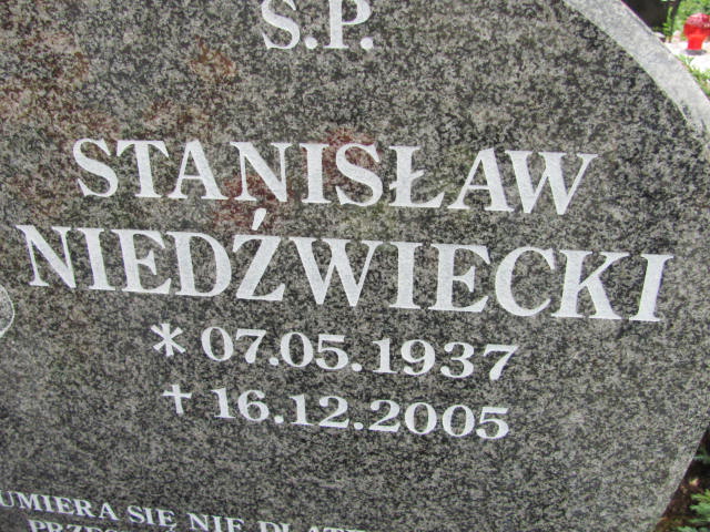 Stanisław Niedźwiecki 1937 Lubin - Grobonet - Wyszukiwarka osób pochowanych