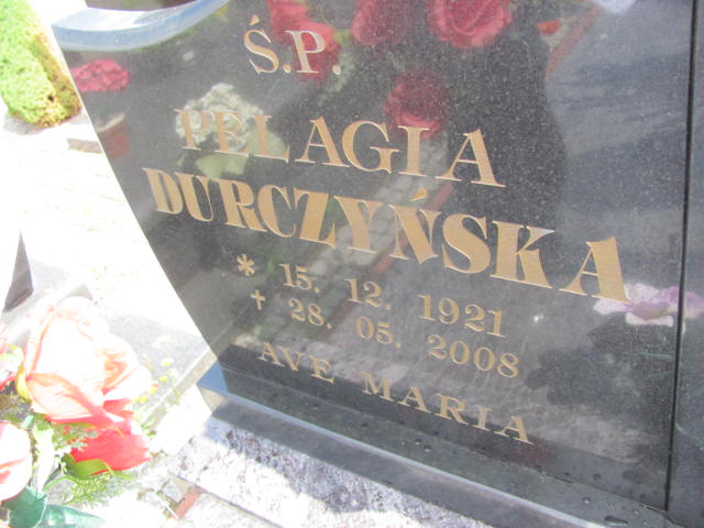 Pelagia Durczyńska 1921 Lubin - Grobonet - Wyszukiwarka osób pochowanych