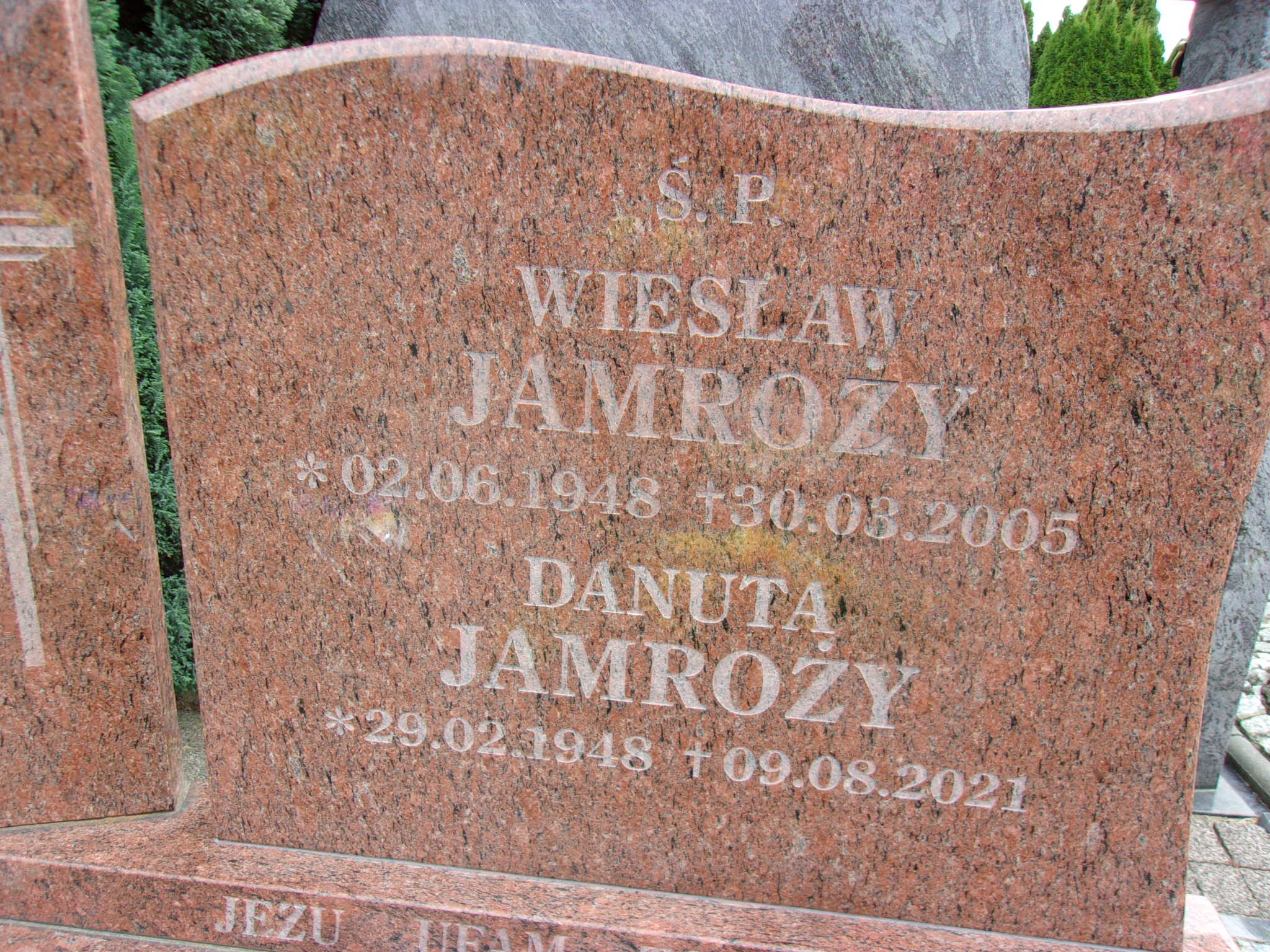 Danuta Jamroży  1948 Lubin - Grobonet - Wyszukiwarka osób pochowanych