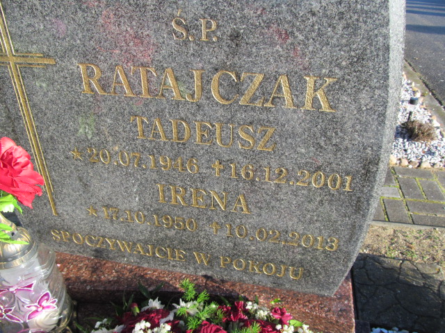 Tadeusz Ratajczak 1946 Lubin - Grobonet - Wyszukiwarka osób pochowanych