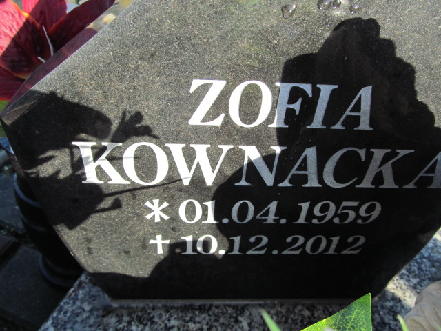 Zofia Kownacka 1959 Lubin - Grobonet - Wyszukiwarka osób pochowanych