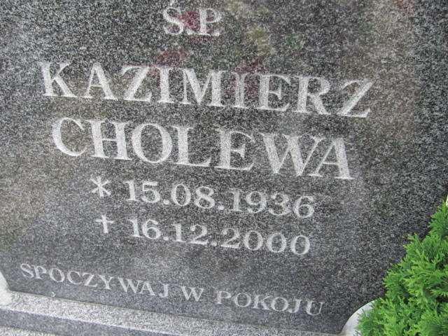 Kazimierz Cholewa 1936 Lubin - Grobonet - Wyszukiwarka osób pochowanych