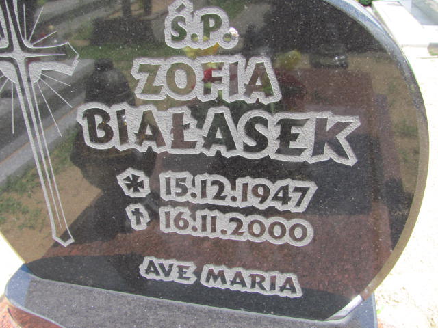Zofia Białasek 1947 Lubin - Grobonet - Wyszukiwarka osób pochowanych