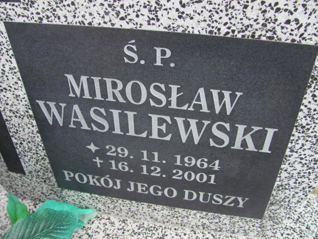 Mirosław Józef Wasilewski 1964 Lubin - Grobonet - Wyszukiwarka osób pochowanych