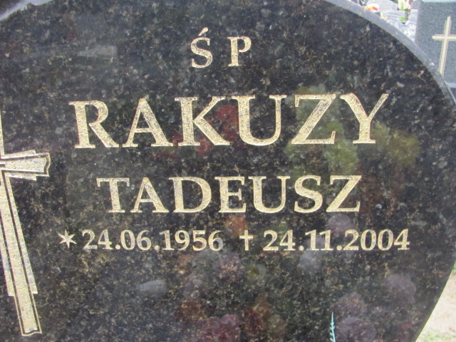 Tadeusz Rakuzy 1956 Lubin - Grobonet - Wyszukiwarka osób pochowanych
