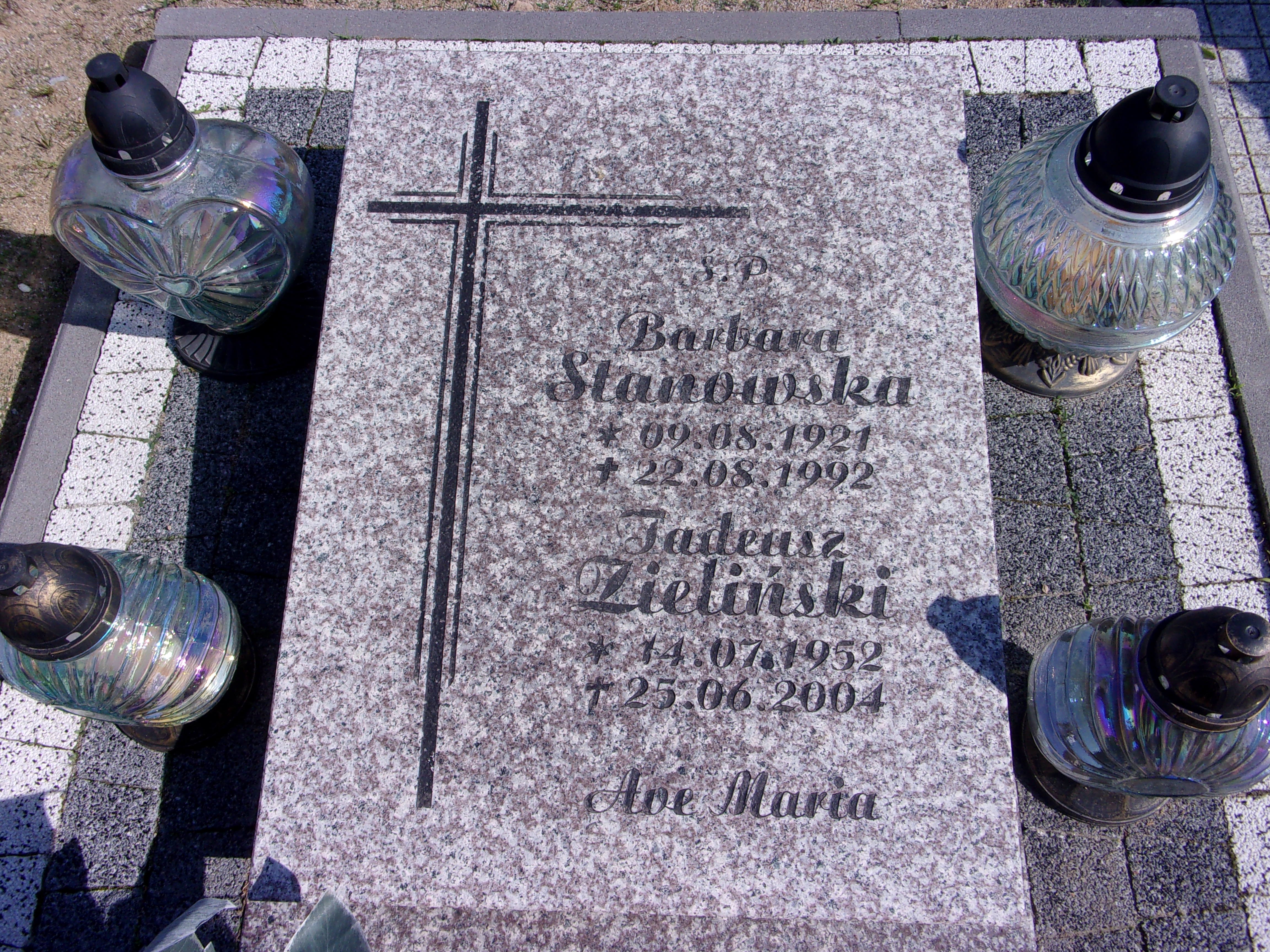 Barbara Zielińska Stanowska 1921 Lubin - Grobonet - Wyszukiwarka osób pochowanych