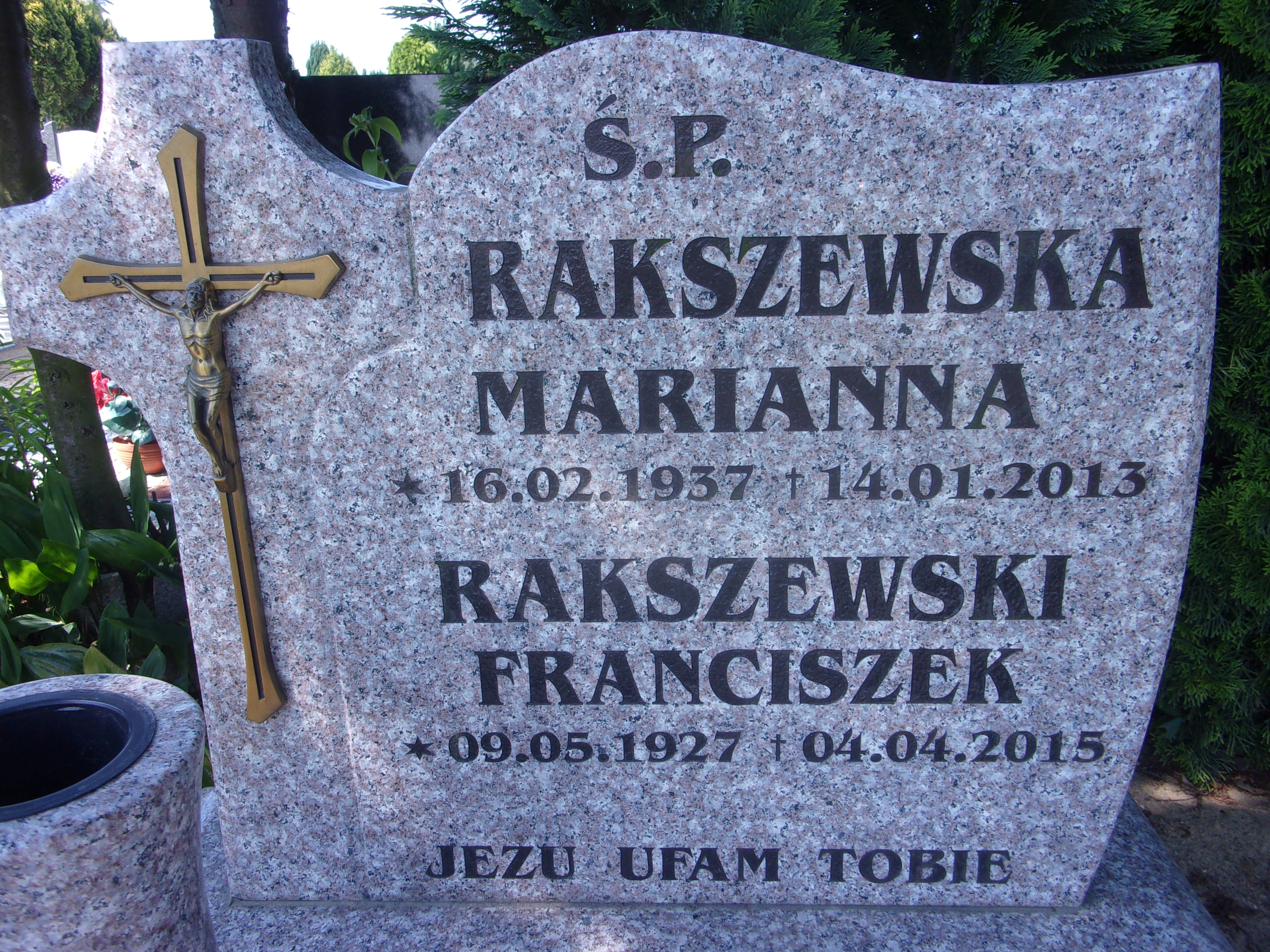 Franciszek Rakszewski 1927 Lubin - Grobonet - Wyszukiwarka osób pochowanych