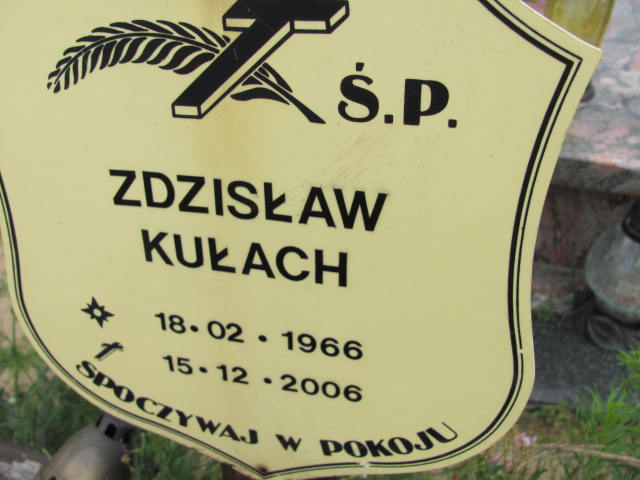 Zdzisław Kułach 1966 Lubin - Grobonet - Wyszukiwarka osób pochowanych