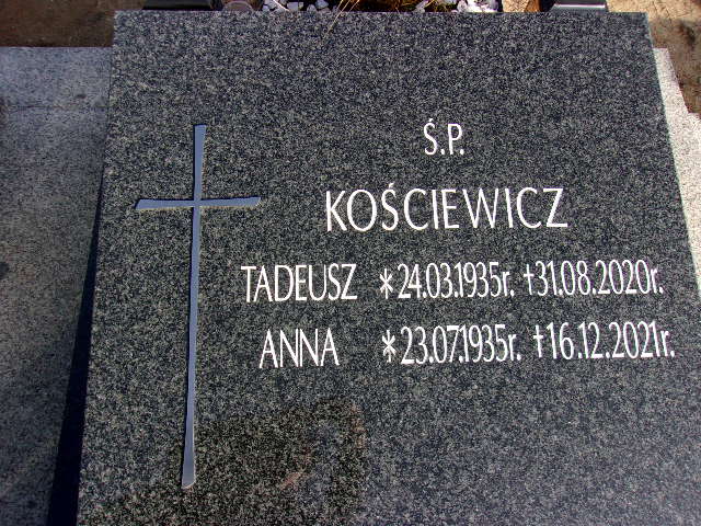 Anna Kościewicz 1935 Lubin - Grobonet - Wyszukiwarka osób pochowanych