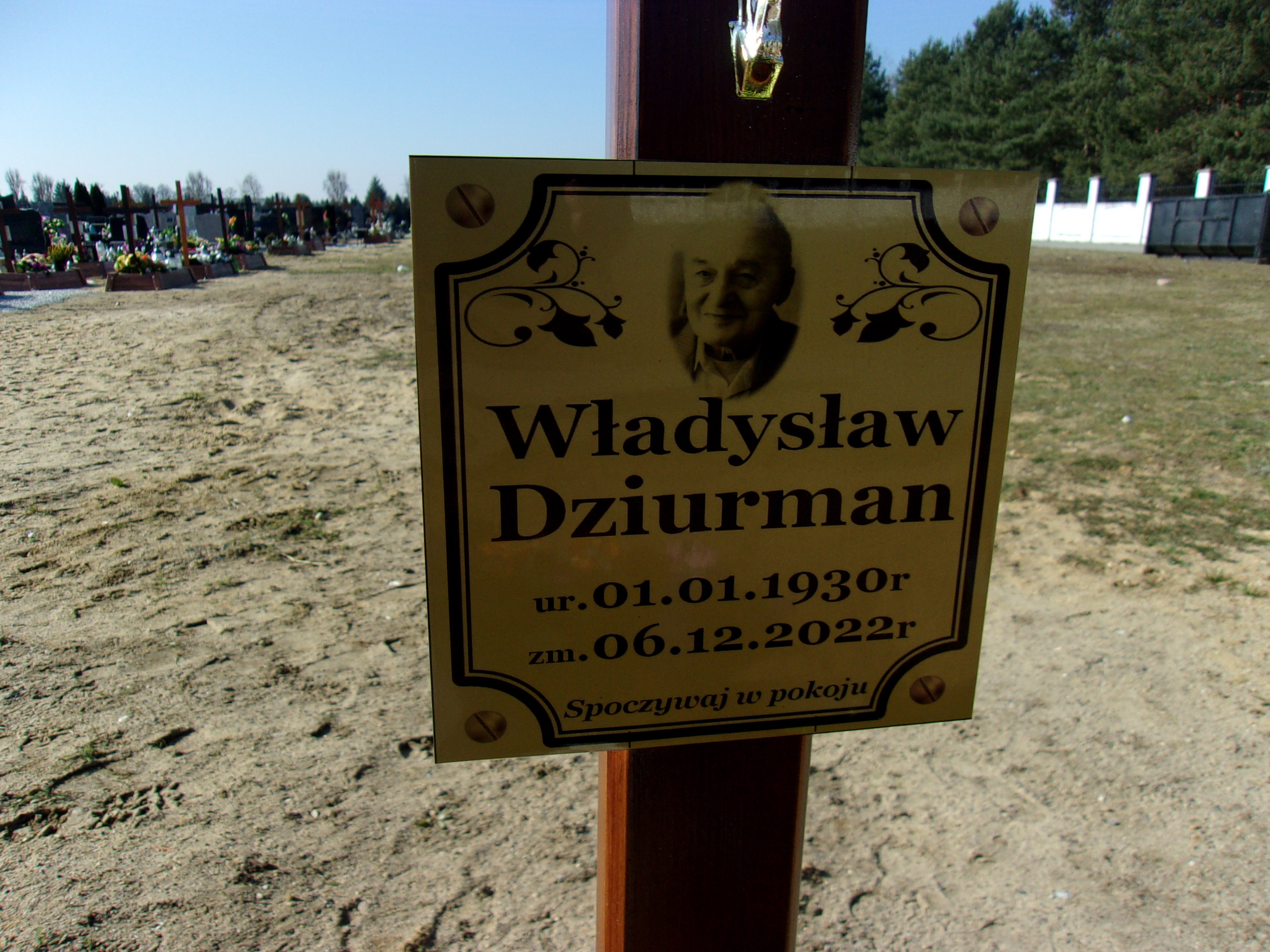 Władysław Dziurman 1930 Lubin - Grobonet - Wyszukiwarka osób pochowanych